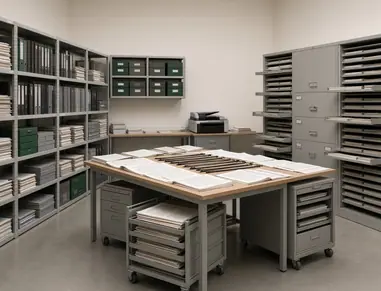 Image d'une bibliothèque d'archives
